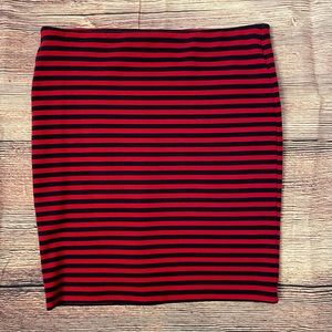 Old Navy - Red Navy Skirt Womens Size S Striped
